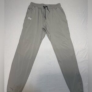 Men's Gray Joggers with Adjustable Waistband